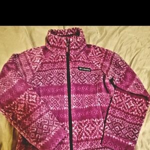 Columbia Girl's Pink Patterned Ski Jacket
